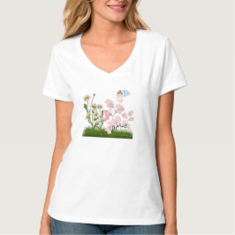 April Birth Flowers och Stone T Shirt