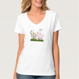 April Birth Flowers och Stone T Shirt