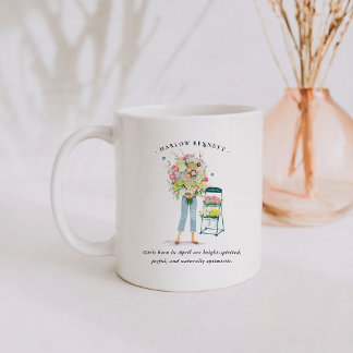 April Birth Month Girl | Monogram  Kaffemugg