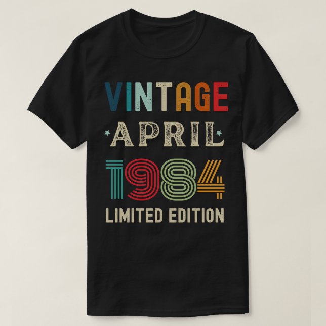 April Birthday 7 T Shirt (Design framsida)