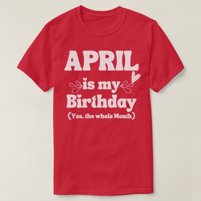 April Birthday 9 T Shirt (Design framsida)
