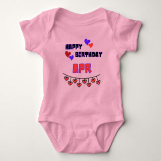 April Birthday Baby Bodykostym T Shirt