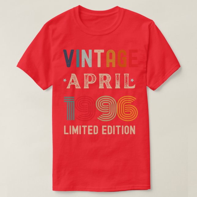 April Birthday Gift 36 T Shirt (Design framsida)