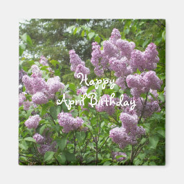 April Birthday-Lilac Bush Magnet