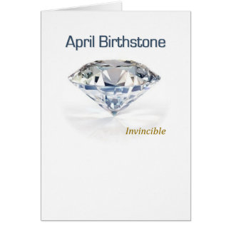 April Birthstone - den oövervinnliga diamanten - Hälsningskort