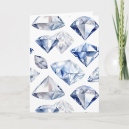 April Birthstone Diamond Birthday Card Kort