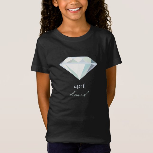 April Birthstone Diamond T Shirt (Framsida)