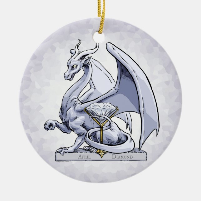 April Birthstone Dragon: Diamond Ornament (Framsidan)