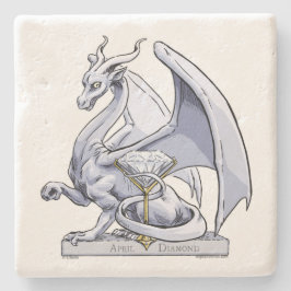 April Birthstone Dragon: Diamond Stenunderlägg
