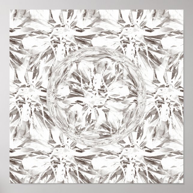 April Birthstone Gemstone Diamond Poster (Framsidan)