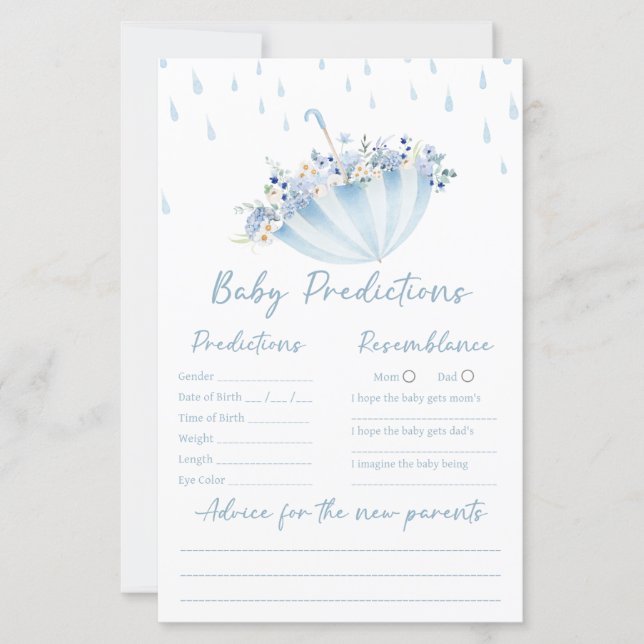 April Bring May Flowers Shower Predictions Game (Framsida)