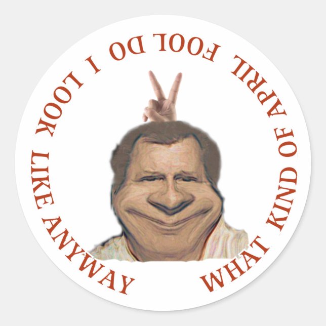 April-dag Runt Klistermärke (Framsida)