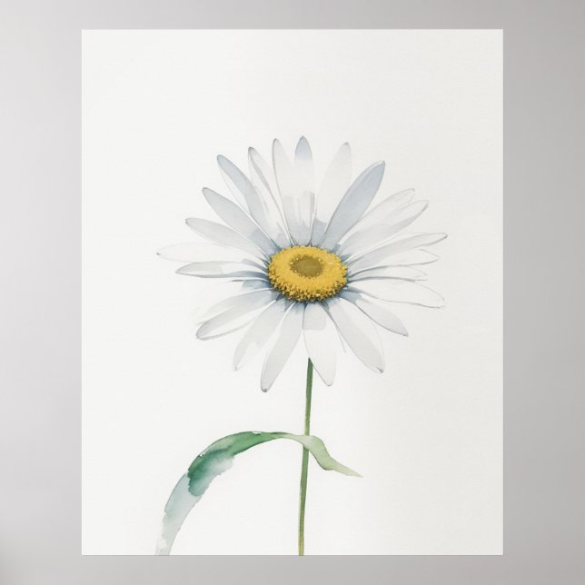 April Daisy Bird Flower Poster (Framsidan)