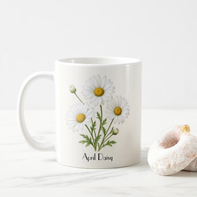 April Daisy Flowers Kaffemugg (Med munk)