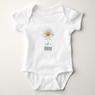 April Daisy Födelseblomma Bodysuit Vattenfärg T Shirt
