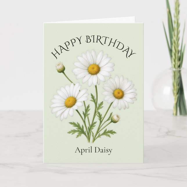April Daisy Födelsedag Kort (Framsida)