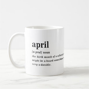 April Definition Födelsedag Kaffemugg