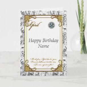April Diamond Birthstone Birthday Card Kort