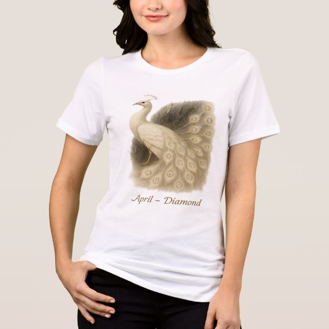 April - Diamond Peacock T Shirt (Framsida)