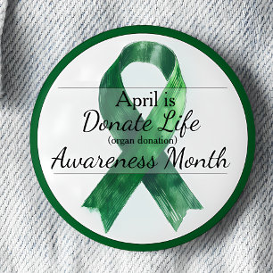 April Donate Life Månaden för medvetenhet om organ Knapp