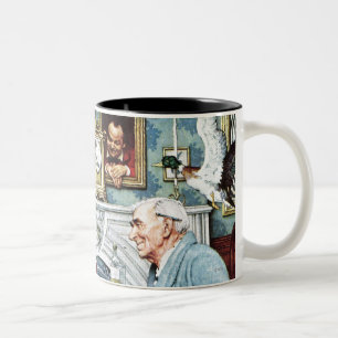 April dumbom, 1943 Två-Tonad mugg