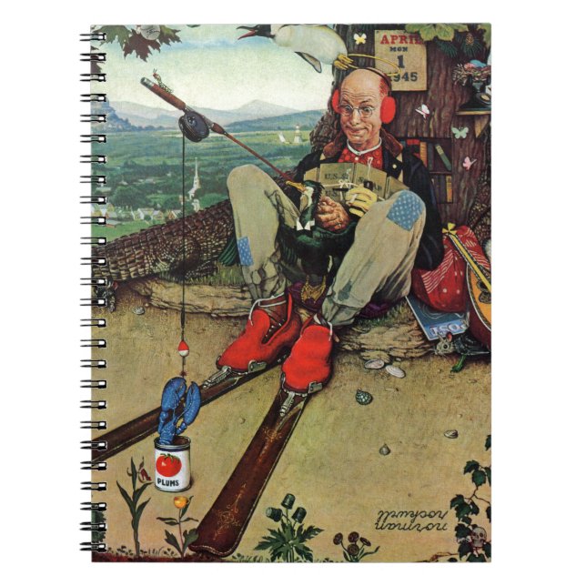 April dumbom, 1945 anteckningsbok med spiral (Framsidan)