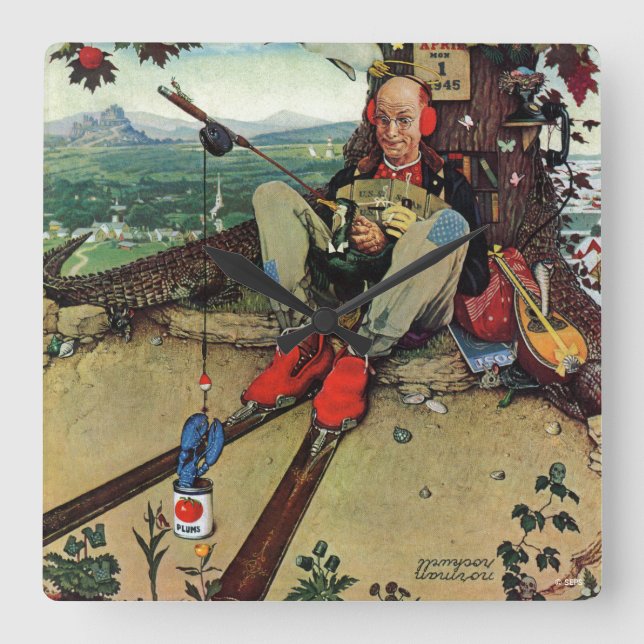 April dumbom, 1945 fyrkantig klocka (Framsida)