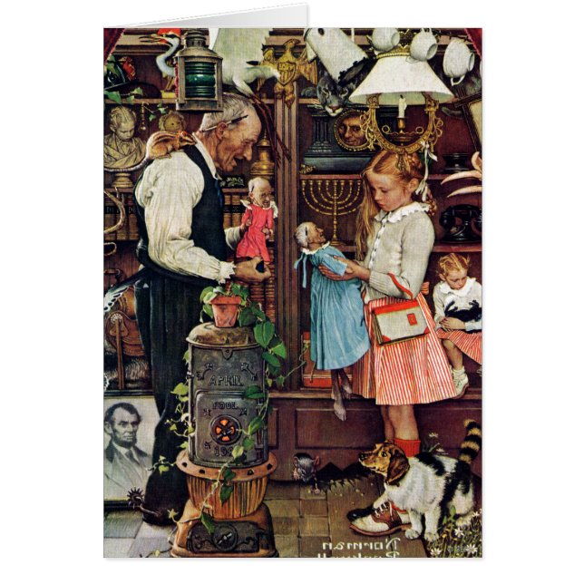 April dumbom, 1948 hälsningskort (Framsidan)