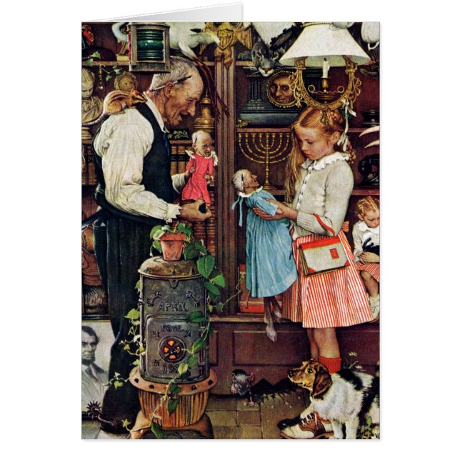 April dumbom, 1948 hälsningskort (Framsidan)