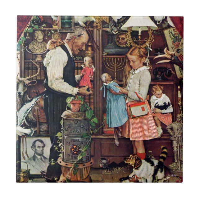 April dumbom, 1948 kakelplatta (Framsidan)