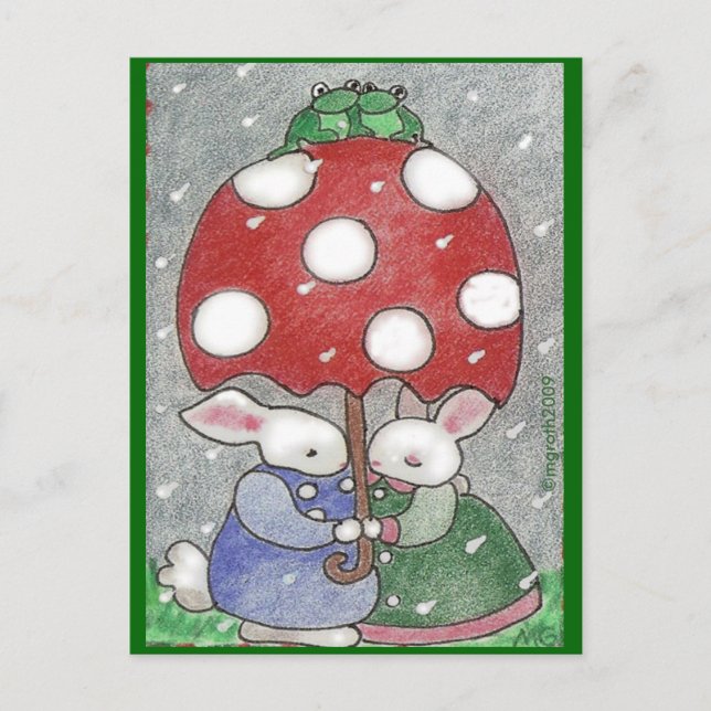 April-dusch-vykort Vykort (Framsida)