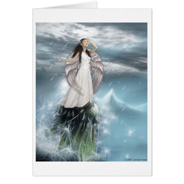 April duschar hälsningskort (Framsidan)