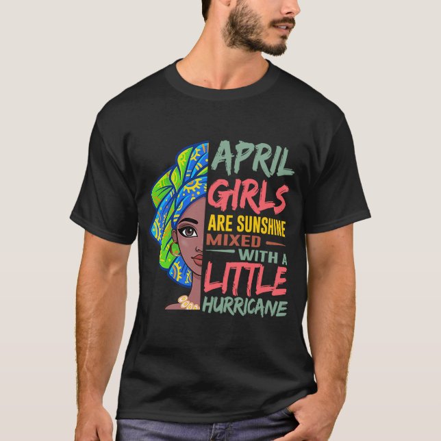 April-flickorna är solsken blandad med lite hurri t shirt (Framsida)
