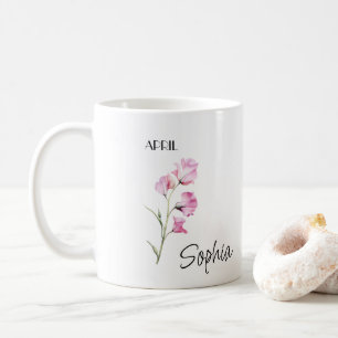 April Flower Personlig Kaffemugg