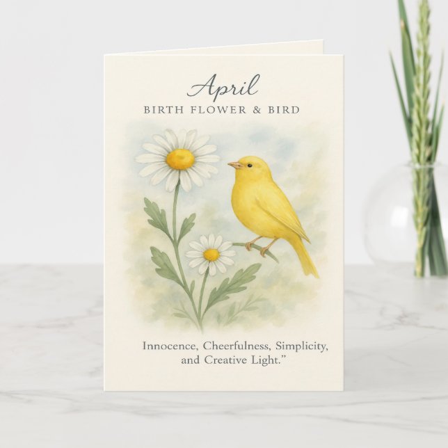 April Födelsedag Bibelvers Kors och Uppståndelse  Helgkort (Framsida)
