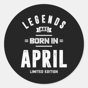 April födelsedag: "Gift-legender" föds i april Runt Klistermärke