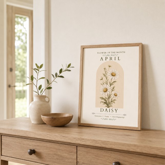 April Födelsedagsblomma Tusenskönaposter Poster (Skapare uppladdad)