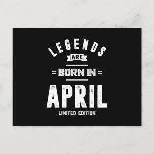 April Födelsedagspresent Legender Föds I April Vykort