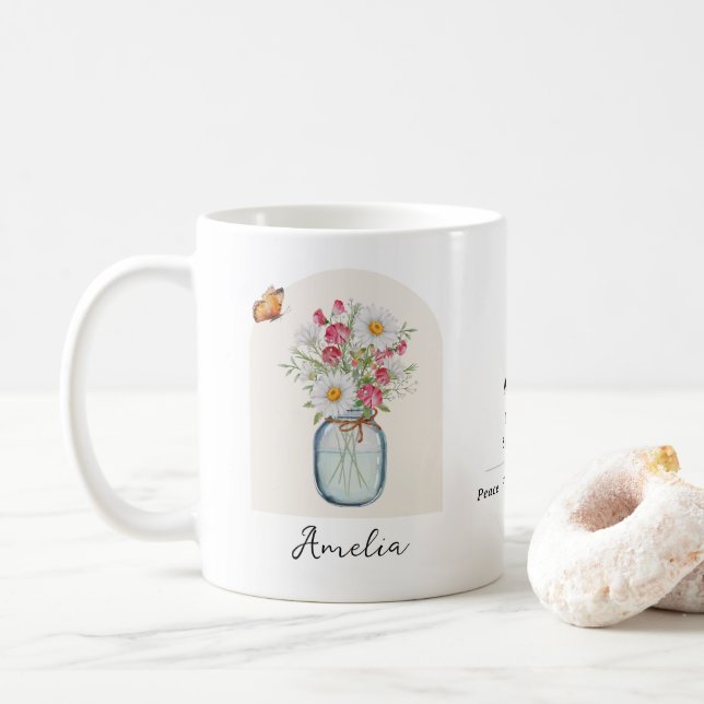April Födelsemånad Blomma Mugg (Med munk)