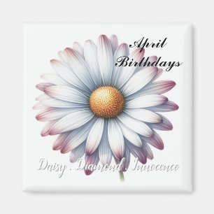 April Födelsesten Daisy Diamond Magnet
