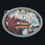 April Fool, 1943<br><div class="desc">Konstnär: Norman Rockwell | Den första i en serie av tre som Norman Rockwell målat till heder för April Fools Day. Det här är mer än ett par i bord av en eldstad. Kan du hitta de många komiska felen i bilden?</div>