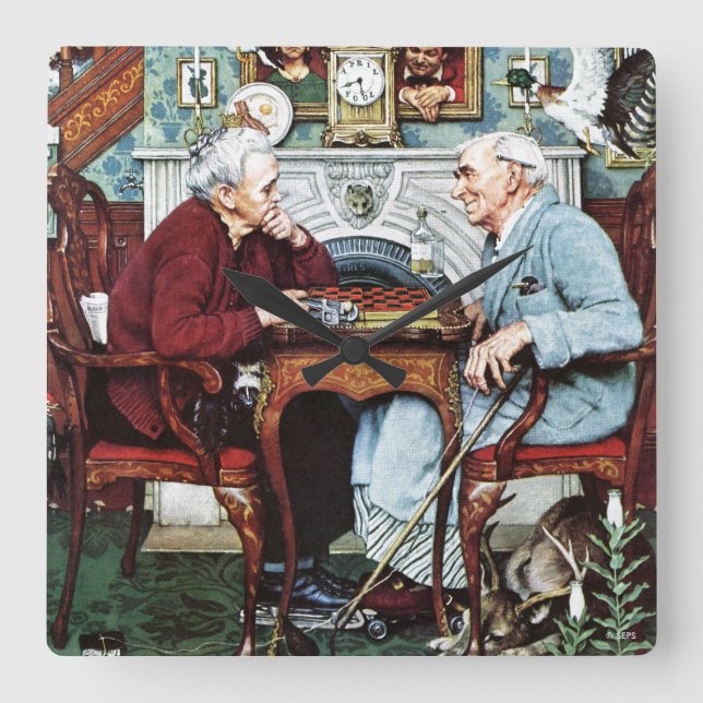 April Fool, 1943 Fyrkantig Klocka (Framsida)