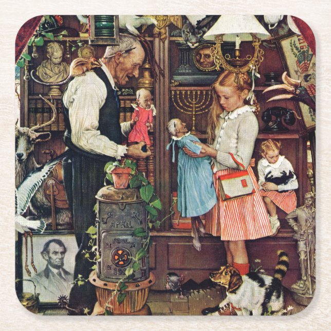 April Fool, 1948 Underlägg Papper Kvadrat (Framsidan)