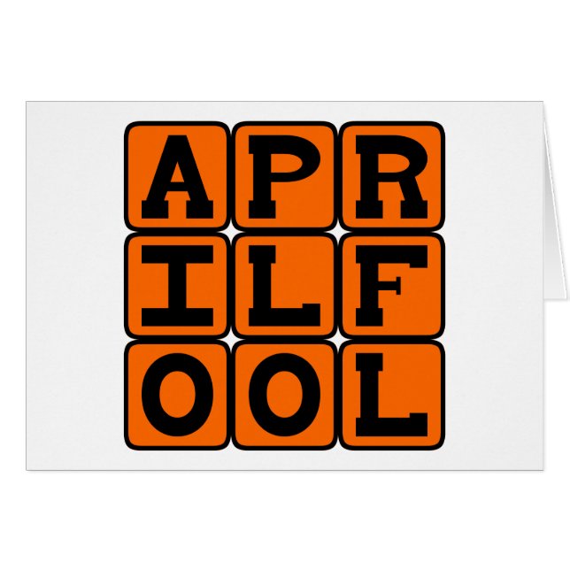 April Fool Hälsningskort (Framsidan Horizontal)