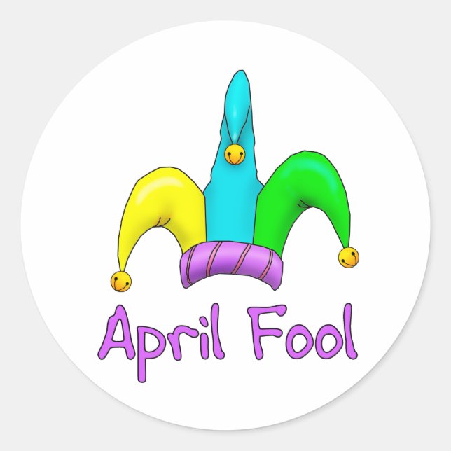 April Fool Runt Klistermärke (Framsida)