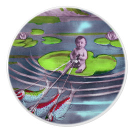 April Fool Vintage Fransk vykort Knopp