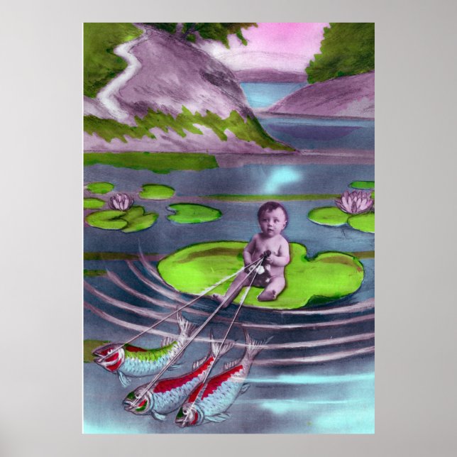 April Fool Vintage Fransk vykort Poster (Framsidan)