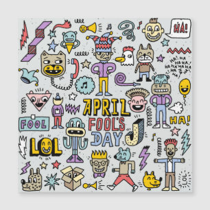 April Fools: Colorful Doodle Set.