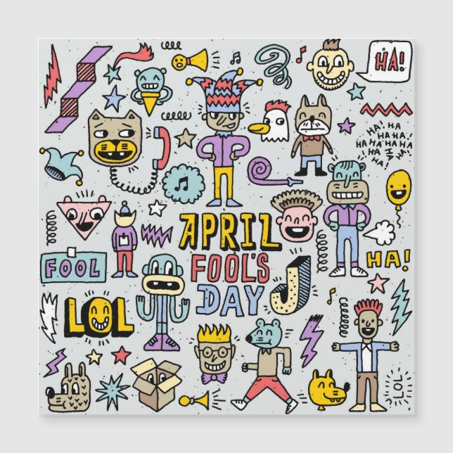 April Fools: Colorful Doodle Set. (Framsida)