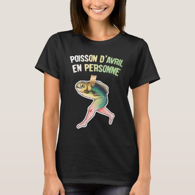 April Fools dag April Fisk på hoaxes Poiss T Shirt (Framsida)